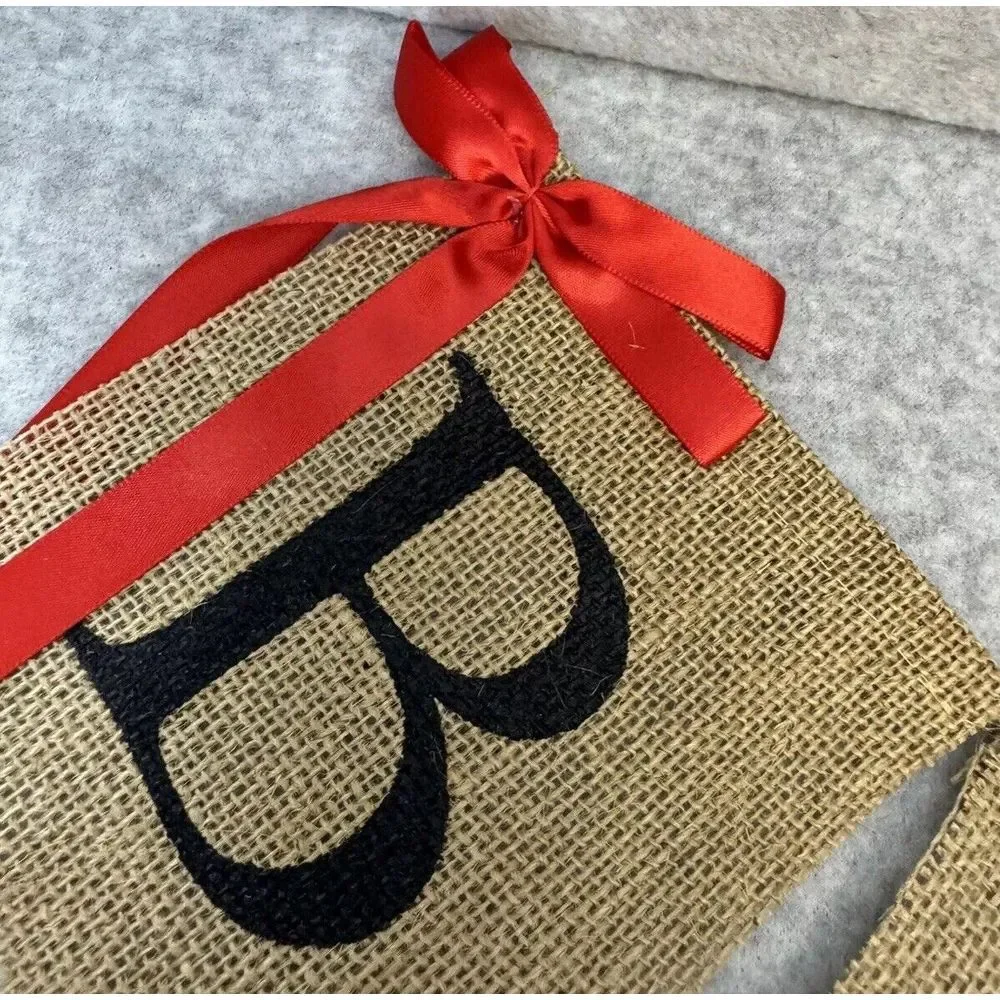 Valentines Day Burlap Banner Be Mine Hanging Banner Multicolor Hearts Banner‎